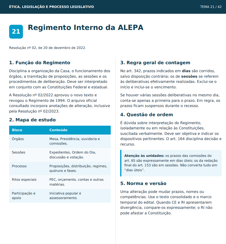 Regimento Interno da ALEPA